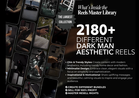 Reels Master Library: 2,180+ Dark Man Aesthetic Reels