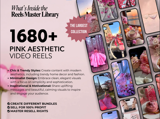 Reels Master Library: 4,120+ Pink Aesthetic Reels