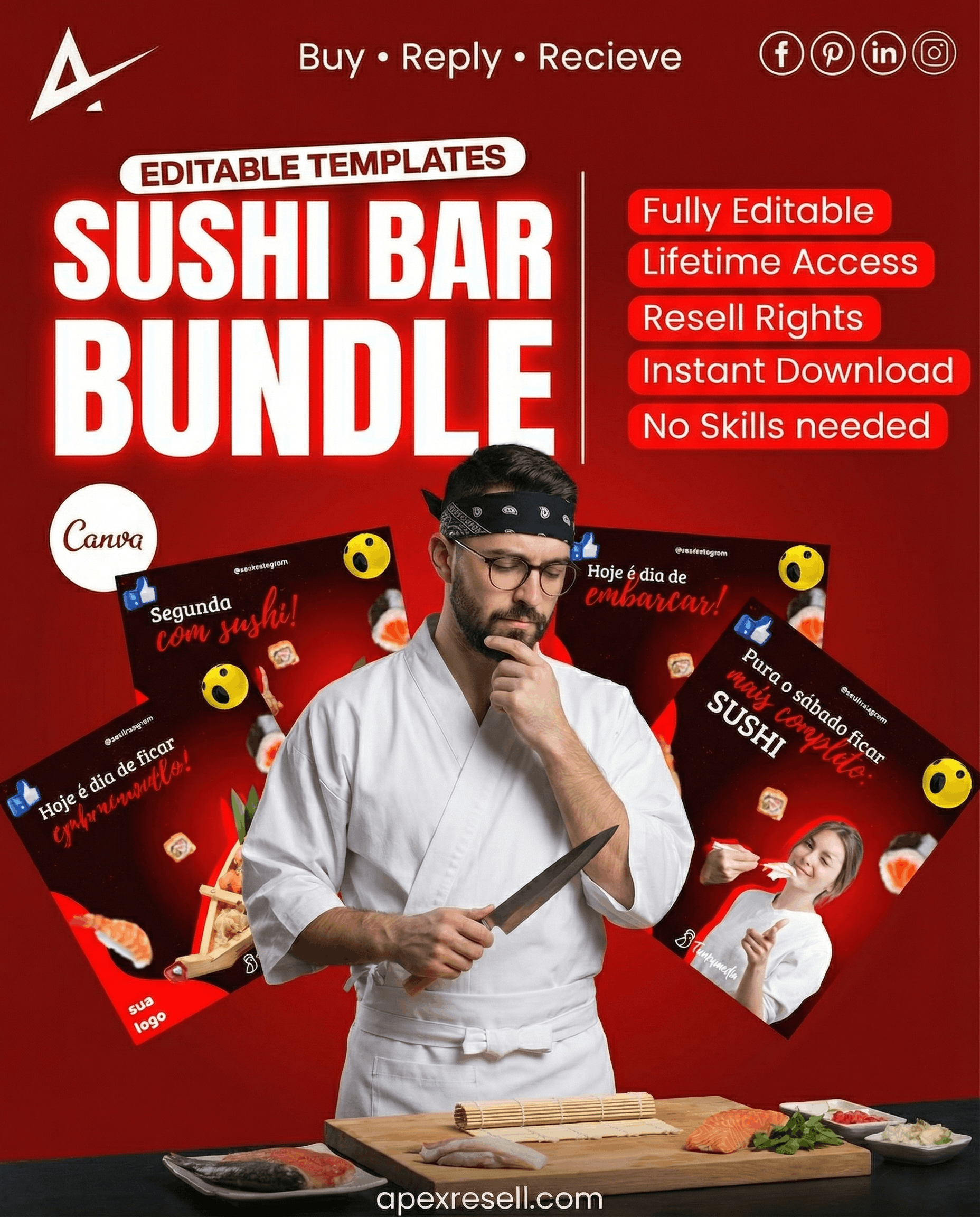 Sushi Bar Canva Bundle