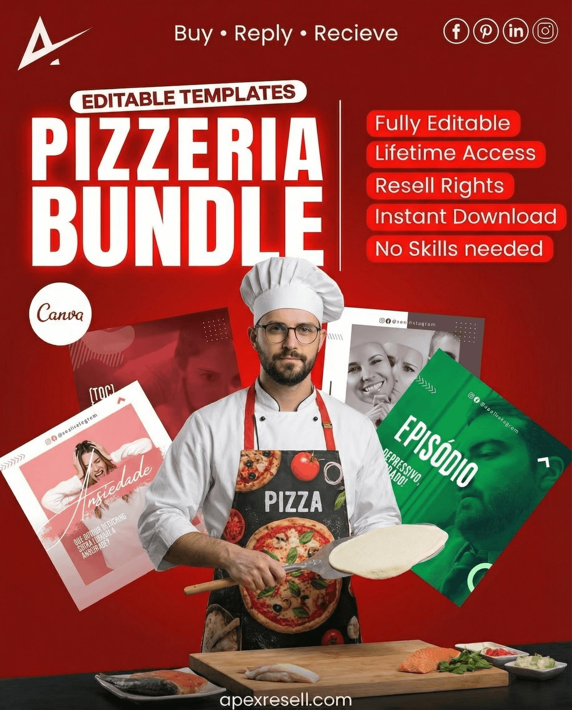 Pizzeria Canva Bundle