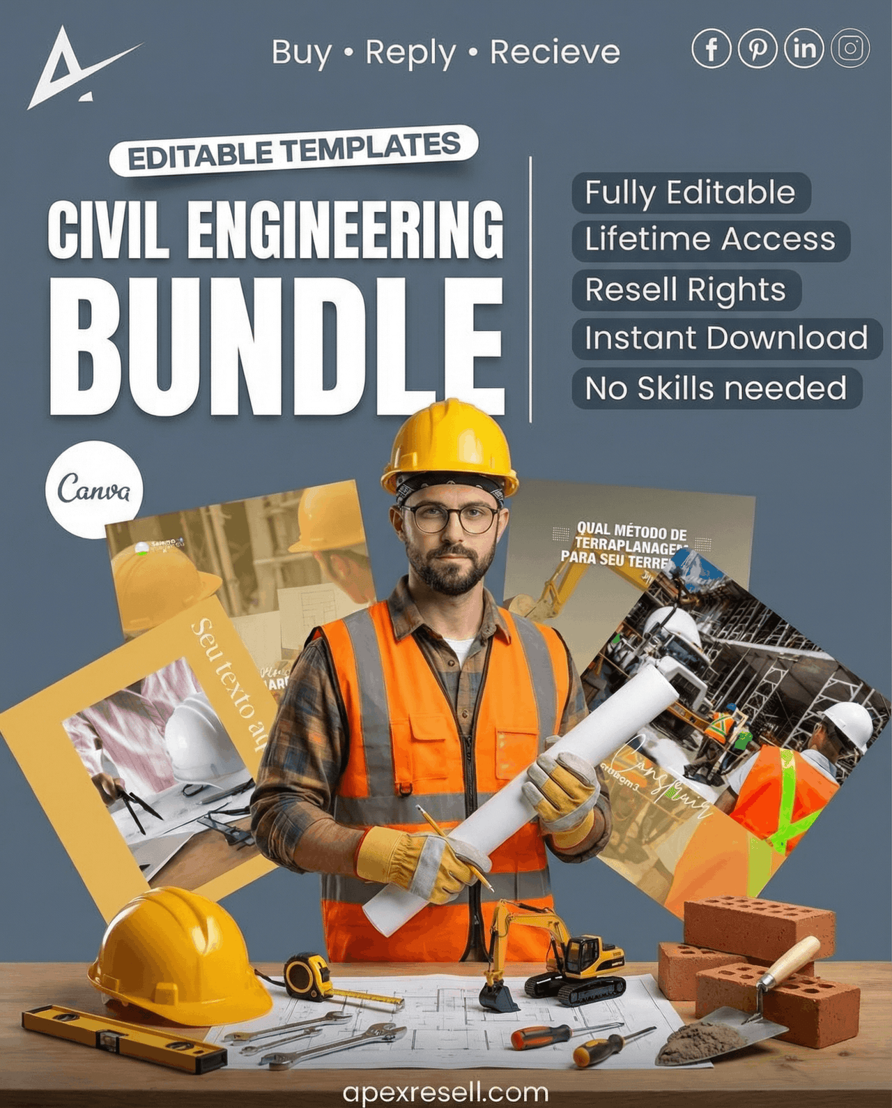 Civil Engineering Canva Bundle