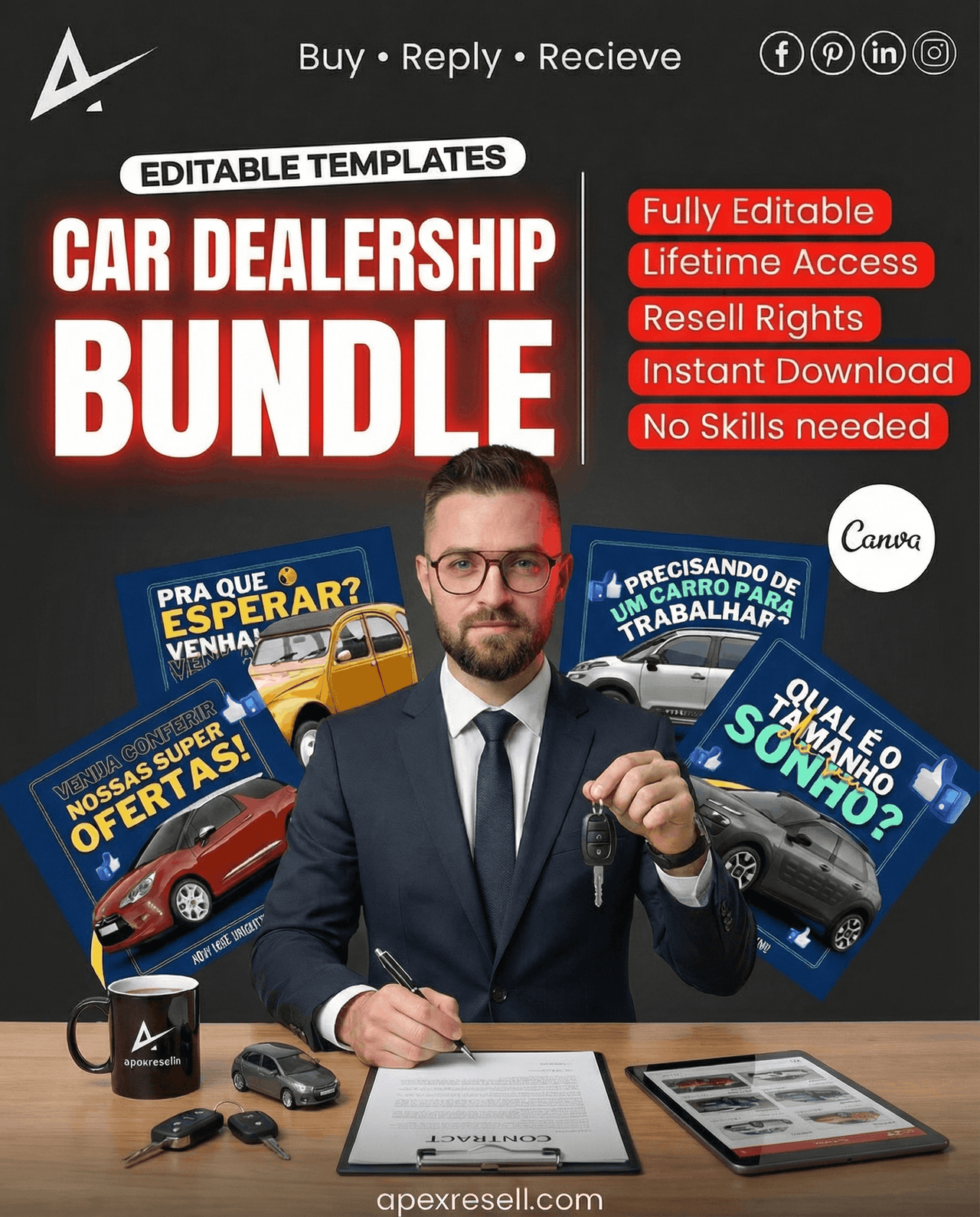 Car Dealership Canva Bundle