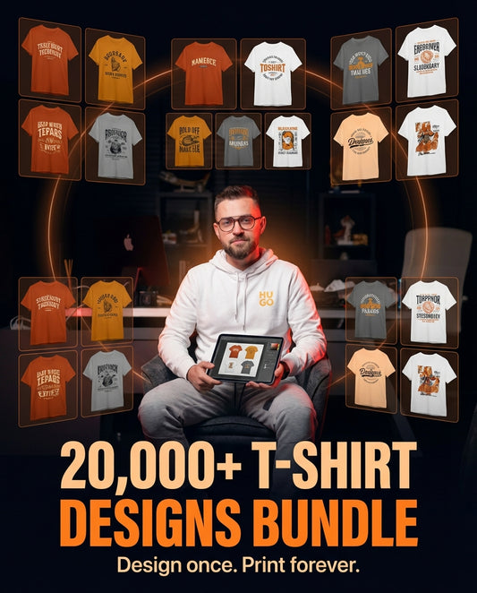 20,000+ T-SHIRT DESIGNS BUNDLE