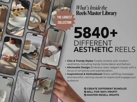 Reels Master Library: 5,840+ Aesthetic Reels